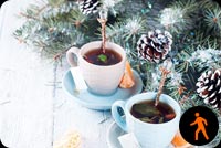 Animated Christmas Morning Cup Of Tea Background