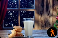 Animated Milk And Cookies For Santa Tonight Background