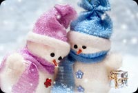 2 Cute Snowman Background