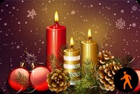 Animated Christmas Candles Background
