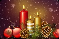 Animated: Red and Gold Christmas Candles email background