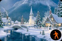 Animated Christmas Village Background