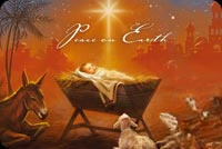 Animated: Peace on Earth Nativity Scene email background