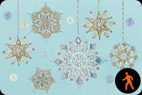 Animated Hanging Snowflakes Background