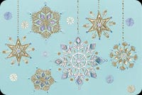 Animated: Pastel Gold Snowflakes email background