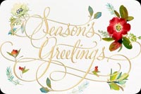 Animated: Holiday Floral Season's Greetings email background