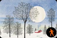 Animated Peaceful Winter Wood Background