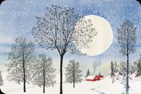 Animated: Moonlit Winter Wood email background