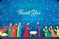 Nativity Christmas Religious Thank You Background