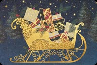 Ornate Gold Sleigh Background