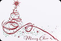Animated: Merry Christmas Swirl Tree email background