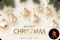 Animated Elegant Christmas Ornaments Background