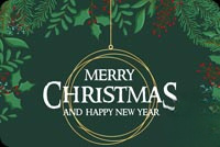 Animated: Merry Christmas and Happy New Year Wreath email background