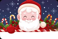 Animated: Cute Santa Candy Cane Christmas email background
