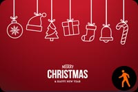 Animated Merry Christmas & Happy New Year Background