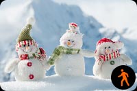 Animated: Cute Winter Snowmen Background