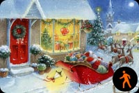 Animated: Santa Claus Chistmas Eve Background