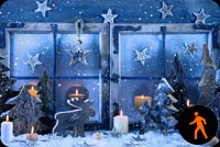 Animated: Blue Christmas Background