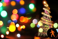 Animated: Christmas Bokeh Background