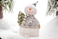Animated: Cute Snowman in Snow email background