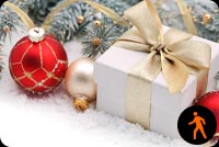 Animated: Christmas Giftbox Glitters Background