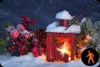 Animated: Christmas Lantern Background