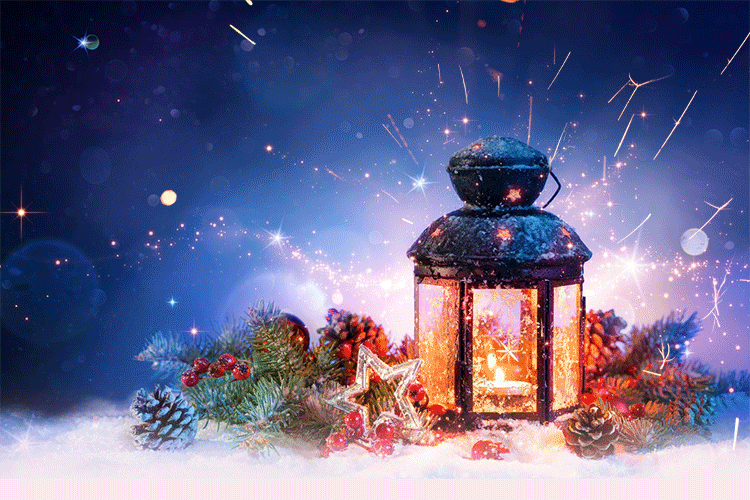 Animated: Christmas Lantern Email Backgrounds | ID#: 23427 |  