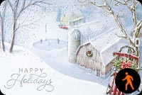 Animated: Holiday Country Sledding Background