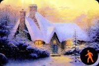 Animated: Winter Christmas House Background