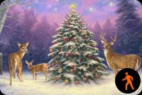 Animated: Christmas Deer By Chuck Pinson Background