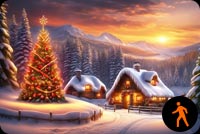 Animated: Captivating Winter Wonderland: Magical Christmas Landscape Background