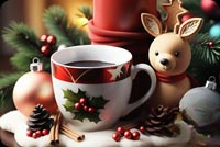 Animated: Christmas Coffee and Reindeer email background