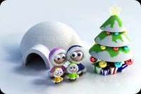 Cute Christmas Family Background