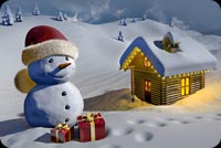 Christmas Snowman Background