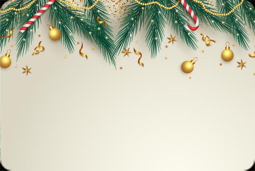 Elegant Christmas Pine & Gold Email Background Background