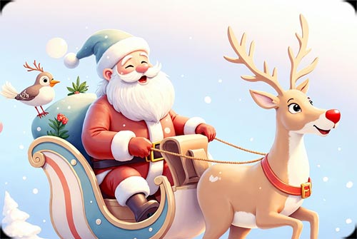 Santa&rsquo;s Joyful Journey Background