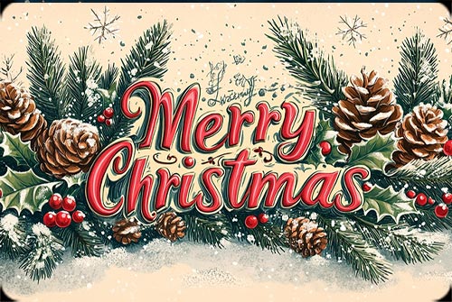 Classic Merry Christmas Greeting Background