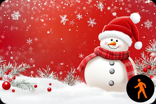 Animated: Snowman Holiday Cheer Background