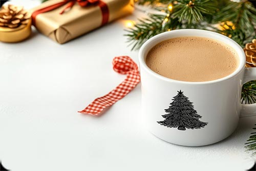 Animated: Christmas Hot Cocoa and Gift email background