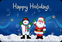 Santa Claus & Snowman Background