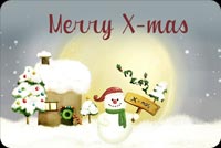 Snowman Merry X-mas Sign Background