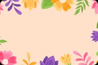 Flat Easter Flowers Design Background