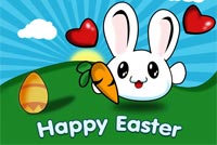 Easter Bunny Love Background