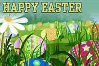 Happy Easter Eggs Hunting Background