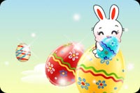 Happy Easter Bunny Background