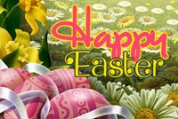 Bright Spring And Happy Easter Background