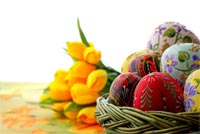 A Beautiful Easter Basket Background