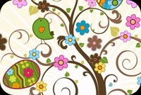 Springing Easter Wishes Background