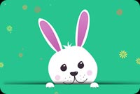 Cute Easter Bunny Background