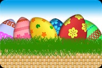 Special Easter Eggs Basket Background